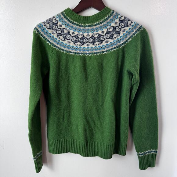 L.L. Bean lambswool nordic cardigan sweater Medium - Picture 3 of 6